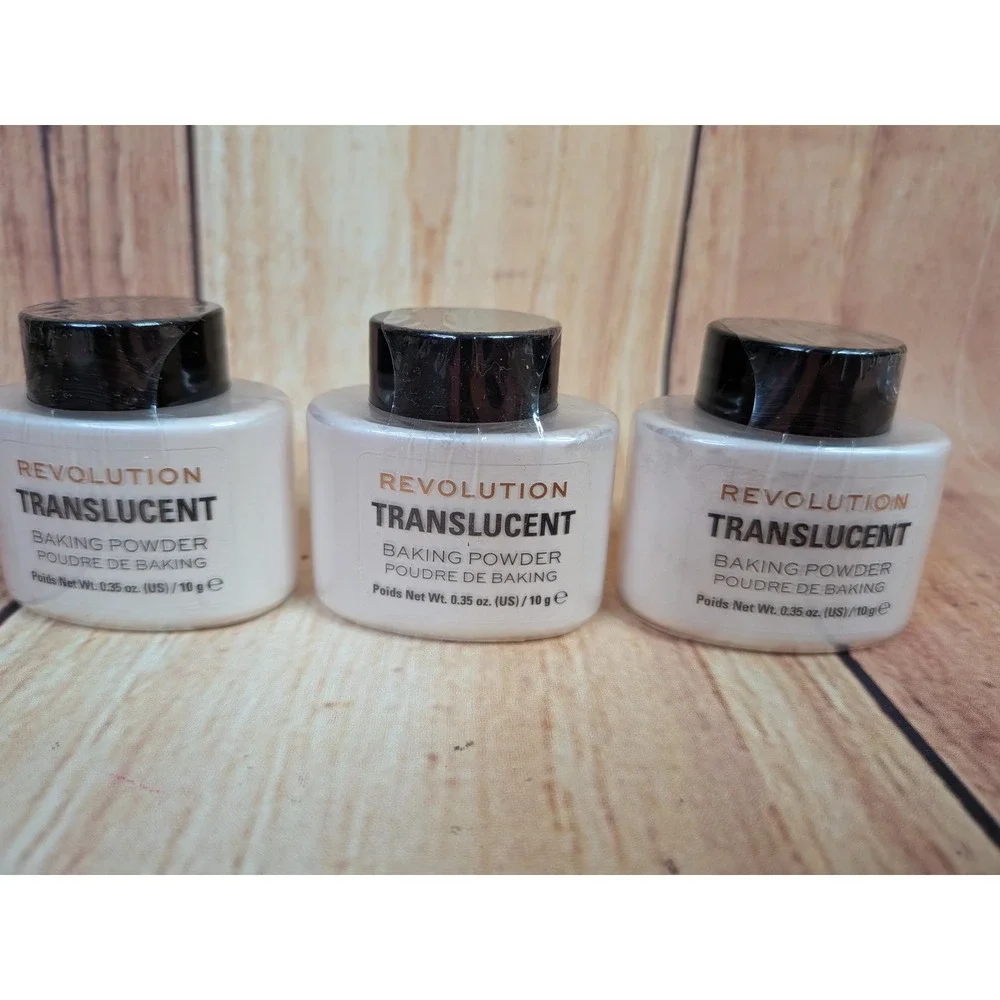 3 Pk Makeup Revolution Translucent Loose Baking Powder 10g